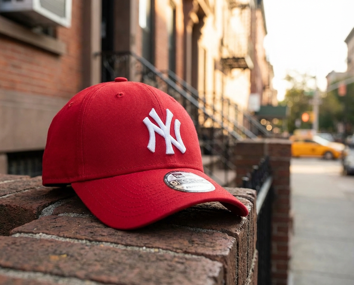 New York Yankees 9FORTY Basic Scarlet Adjustable | Hatstoreworld.com