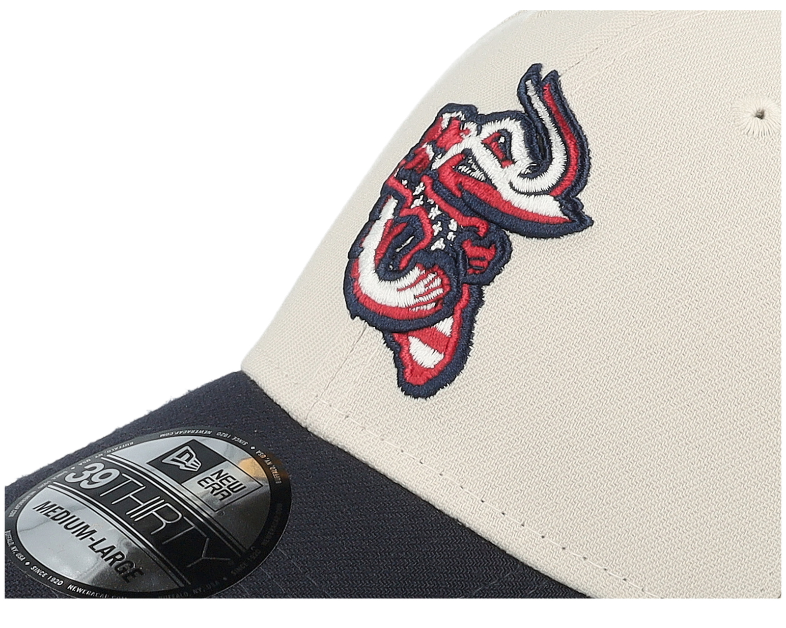 激レアYub vintage プレイボーイ スモーキング キャップ 赤USA Jacksonville Jumbo Shrimp Milb24 July4 39THIRTY Stone/Navy Stretch